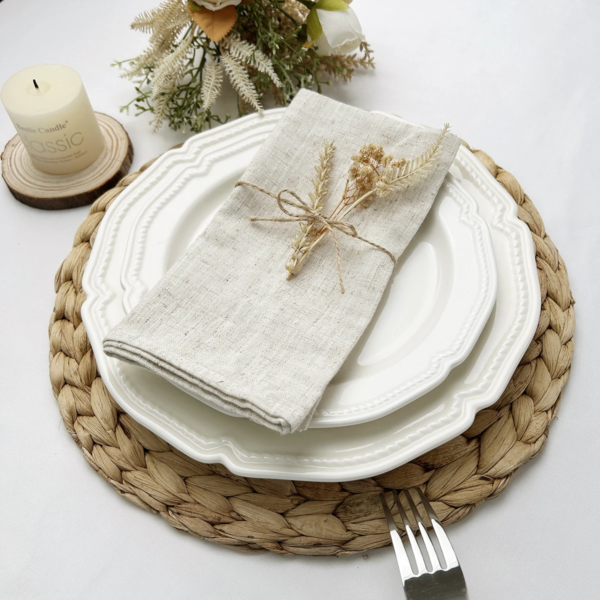 Set mit 6/10/12 30x30cm großen – Linen Napkin Set Bewertung und Preis
