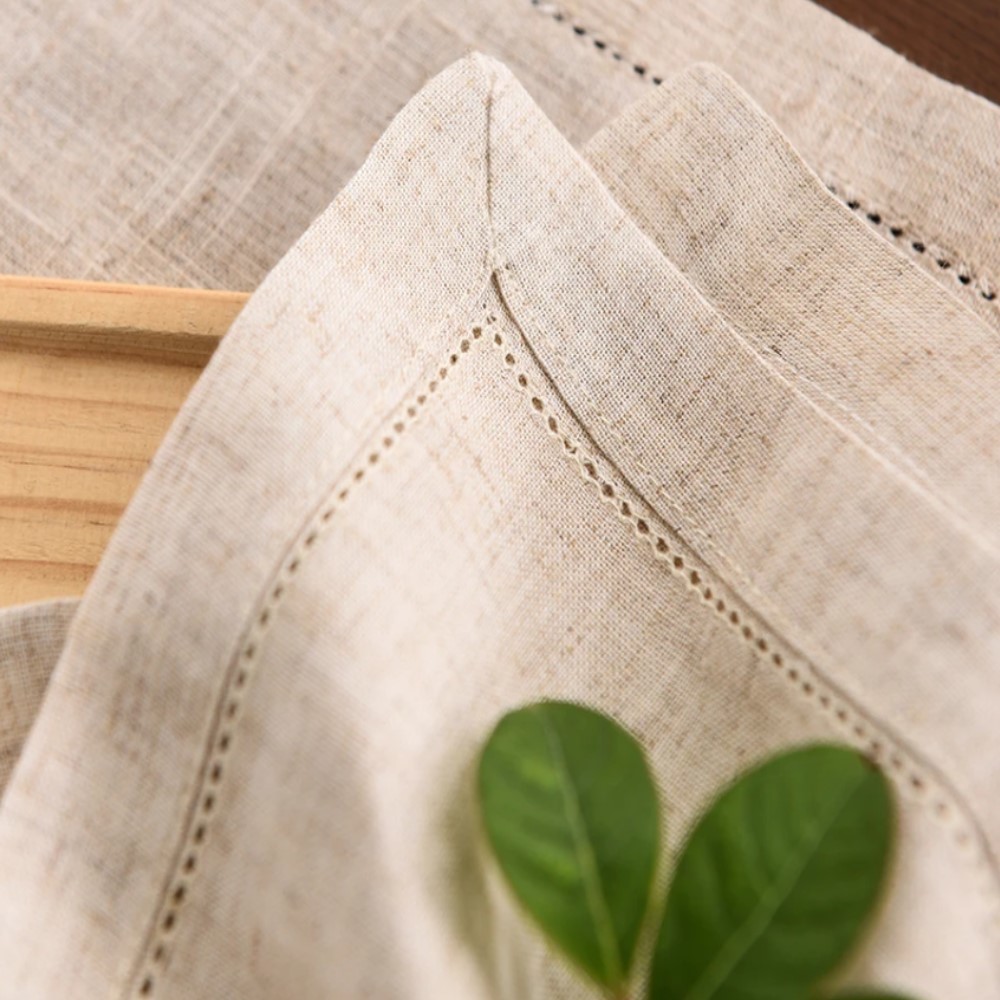 1/5/10 Stück Hohlsaumgesäumte  – Linen Napkin Set Bewertung und Preis