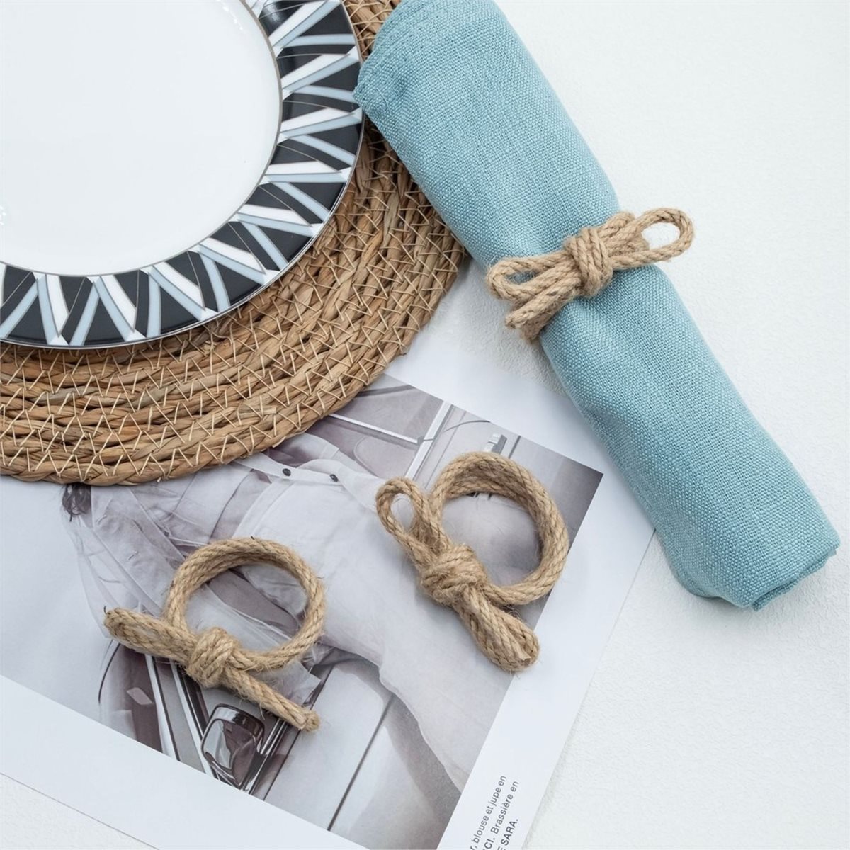 12-teiliges Set aus geflochten – Linen Napkin Set Bewertung und Preis