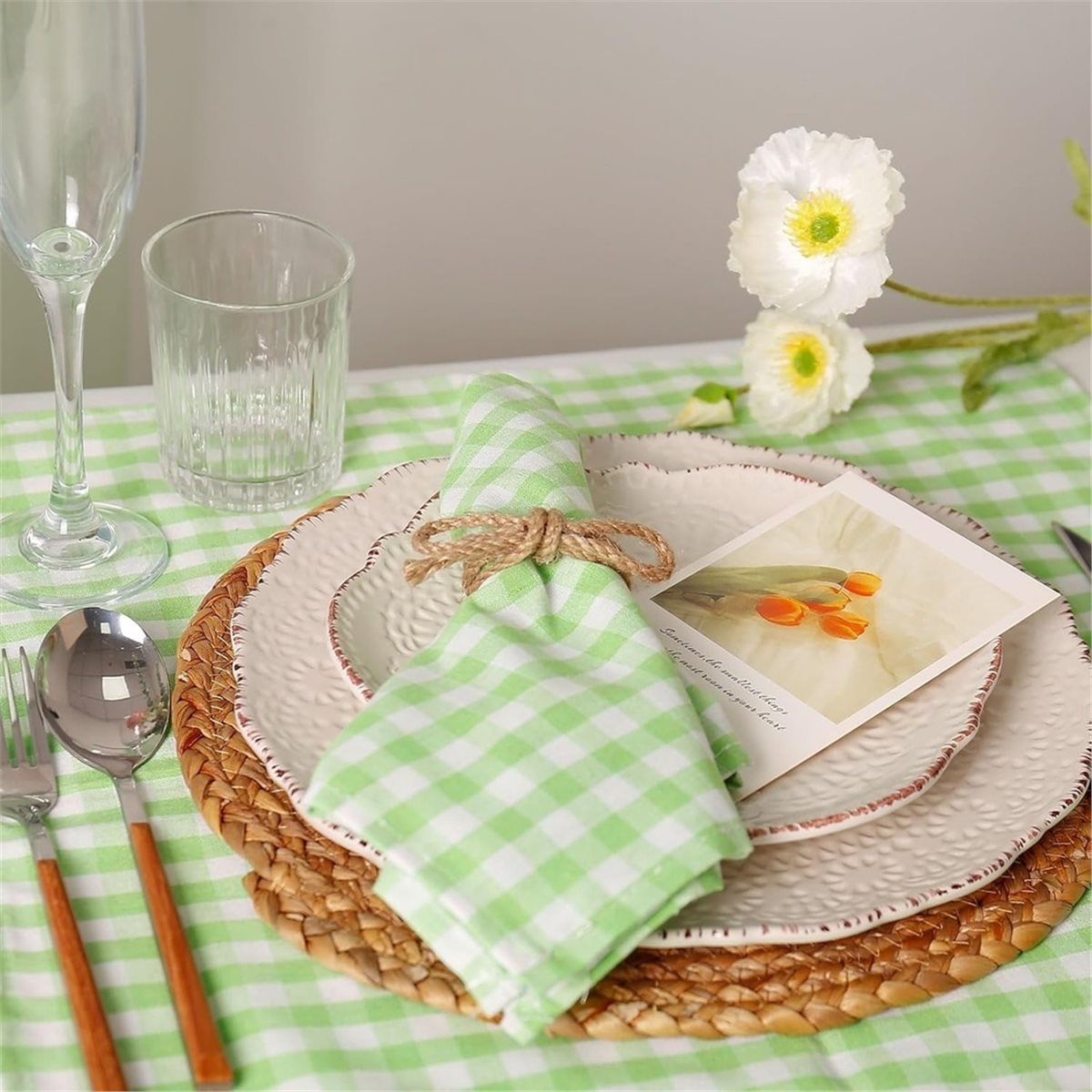 12-teiliges Set aus geflochten – Linen Napkin Set Bewertung und Preis