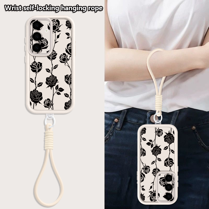 Blumenmuster Lanyard Handyhüll – Samsung Galaxy A55 Bewertung und Preis